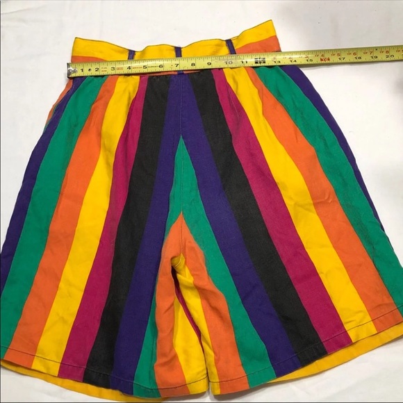 Alex Tala Rainbow High Waist Colorful Shorts 10 - Picture 3 of 8